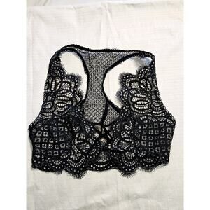 VICTORIA'S SECRET, DREAM ANGELS, WOMEN'S S, BLACK LACE BRALETTE, XS EUC